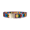 Colorful Tribal Star Dog Collar - metal silver