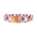Halloween Trick or Treat Dog Collar - metal rose gold