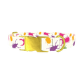 Colorful Beetle Dog Collar - metal gold