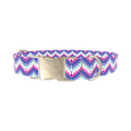Geometric Chevron Dog Collar - metal gold