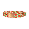 Apple Picnic Dog Collar - metal rose gold