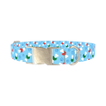 Christmas Bone Dog Collar - metal silver