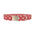 Christmas Fairisle Dog Collar - metal silver