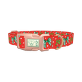 Christmas Bow Dog Collar - plastic rose gold