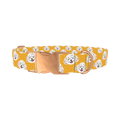 Toy Poodle Pattern Dog Collar - metal rose gold