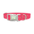 Heart Line Love Dog Collar - plastic silver
