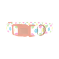 Smiley Face Dog Collar - plastic rose gold