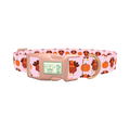 Turkey Pumpkin Pattern Dog Collar - plastic rose gold