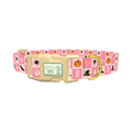 Halloween Tiles Dog Collar - plastic gold