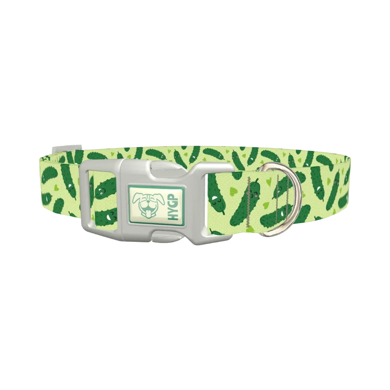 Kawaii Pickles Dog Collar - plastic silver