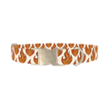 Blazing Flame Dog Collar - metal silver