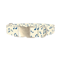 Blue Musical Notes Dog Collar - metal silver