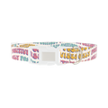 Positive Vibes Text Dog Collar - plastic silver