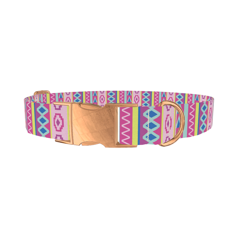Colorful Aztec Stripe Dog Collar