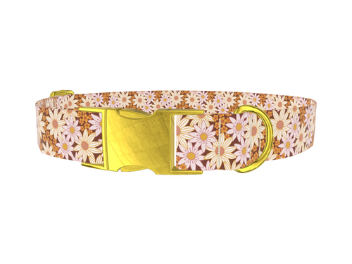 Retro Floral Dog Collar