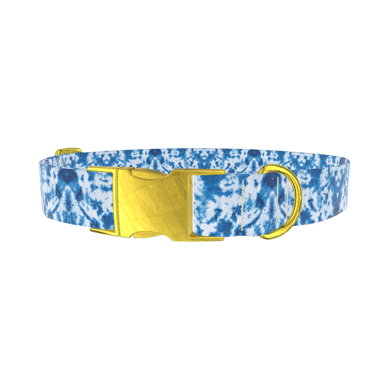 Indigo Tie Dye Dog Collar