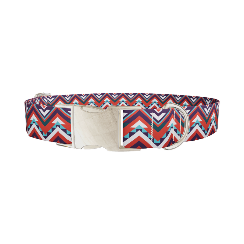 Geometric Zigzag Dog Collar