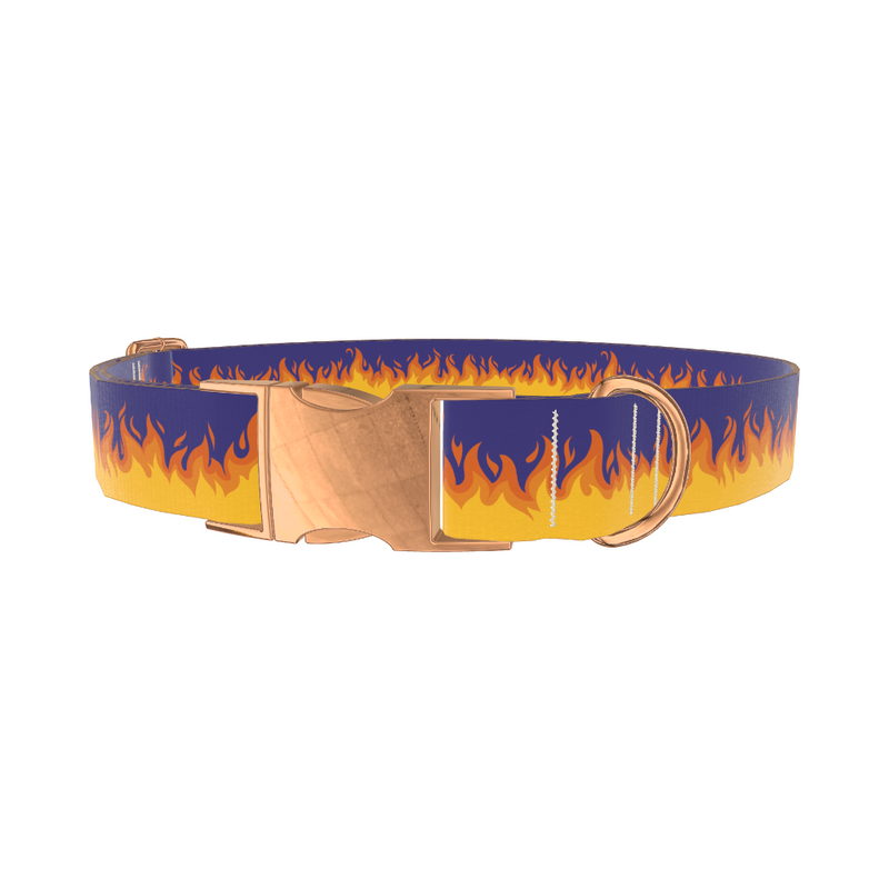 Flame Pattern Dog Collar