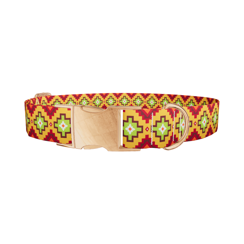 Colorful Tribal Diamond Dog Collar