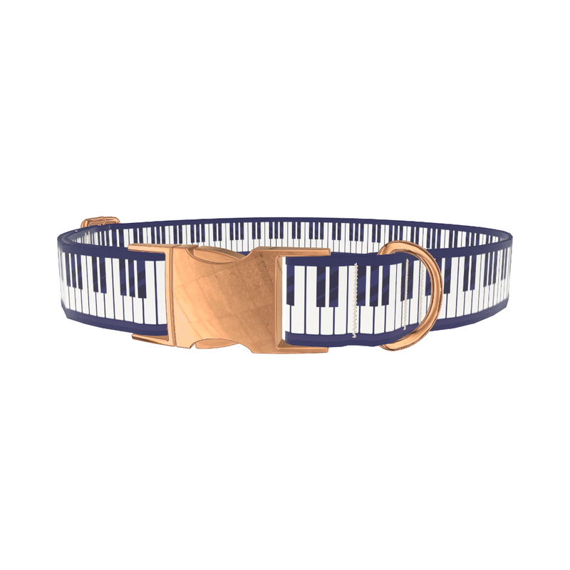 Piano Key Pattern Dog Collar