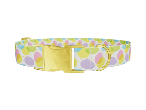 Colorful Easter Egg Pattern Dog Collar