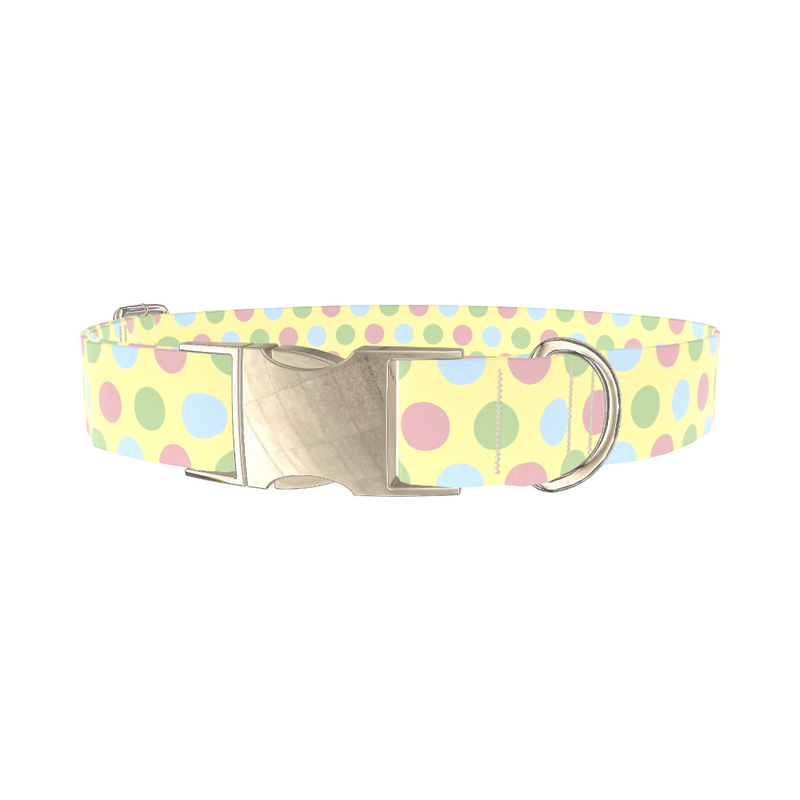 Pastel Polka Dot Pattern Dog Collar