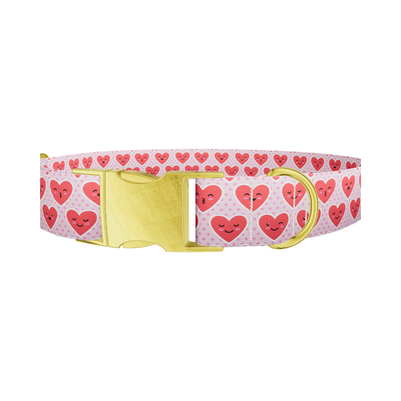 Polka Dot Heart Dog Collar
