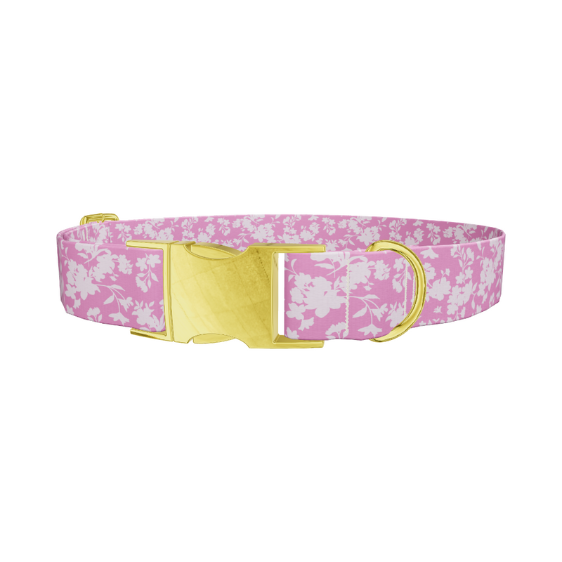 Pink Floral Silhouette 8870524649687 Dog Collar