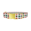 Striped Plaid Dog Collar - Thumbnail 1