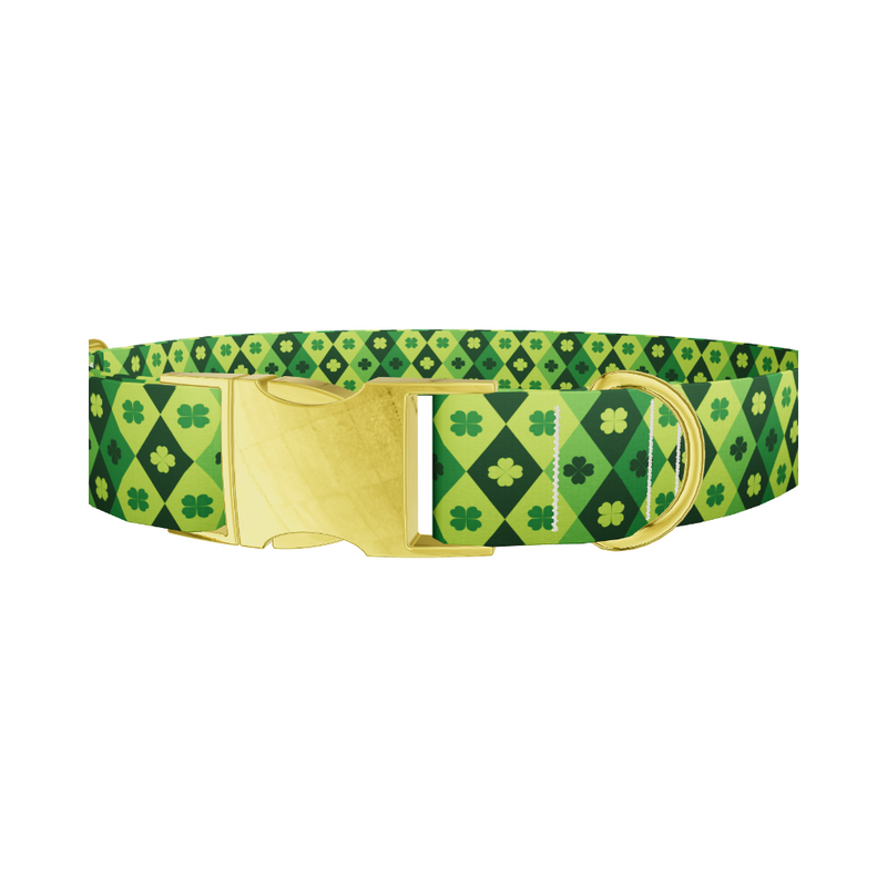 Diamond Clover Pattern Dog Collar