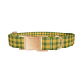 Green Yellow Checkered Dog Collar - Thumbnail 2