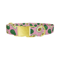 Pink Avocado Print Dog Collar - Thumbnail 1