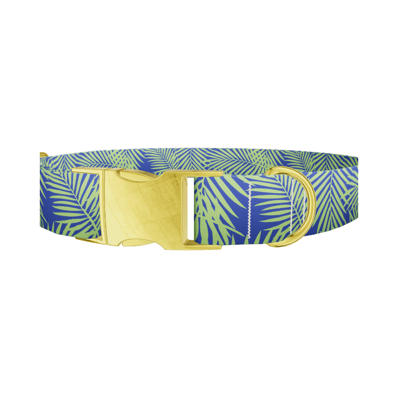 Tropical Leaves Dog Collar