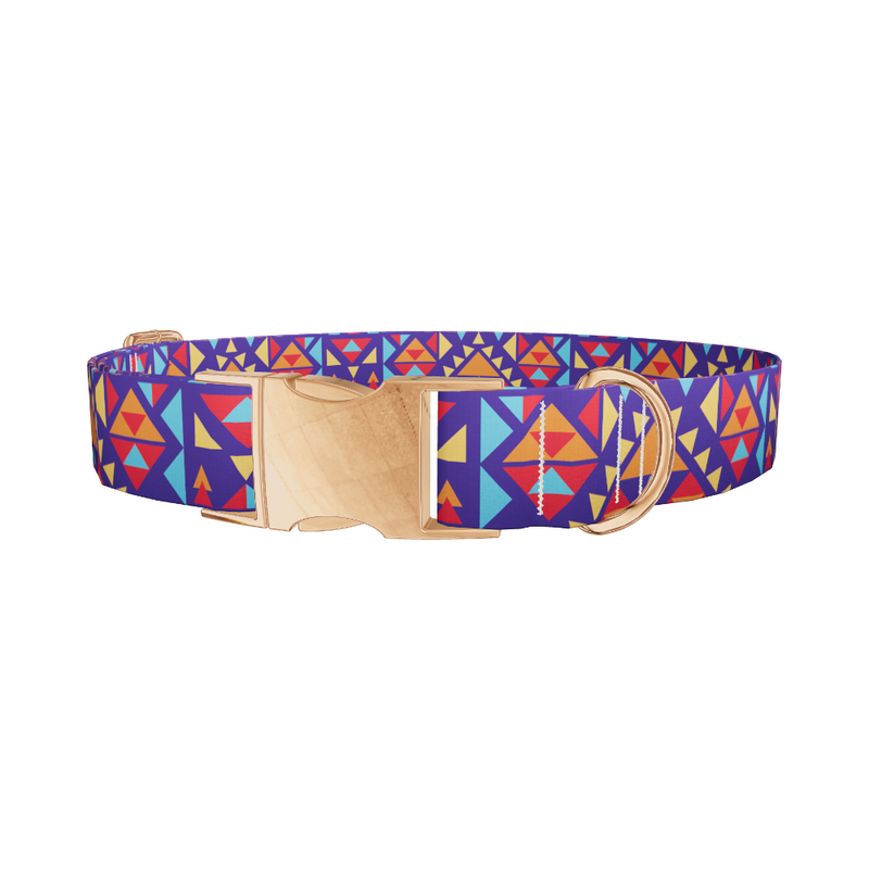 Colorful Triangle Pattern Dog Collar