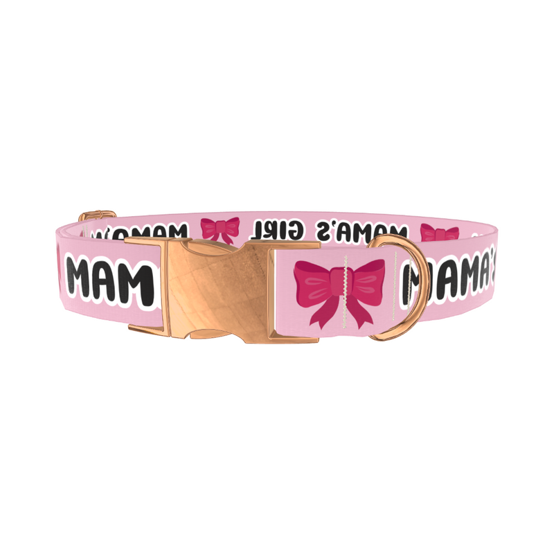 Mama's Girl Bow Dog Collar