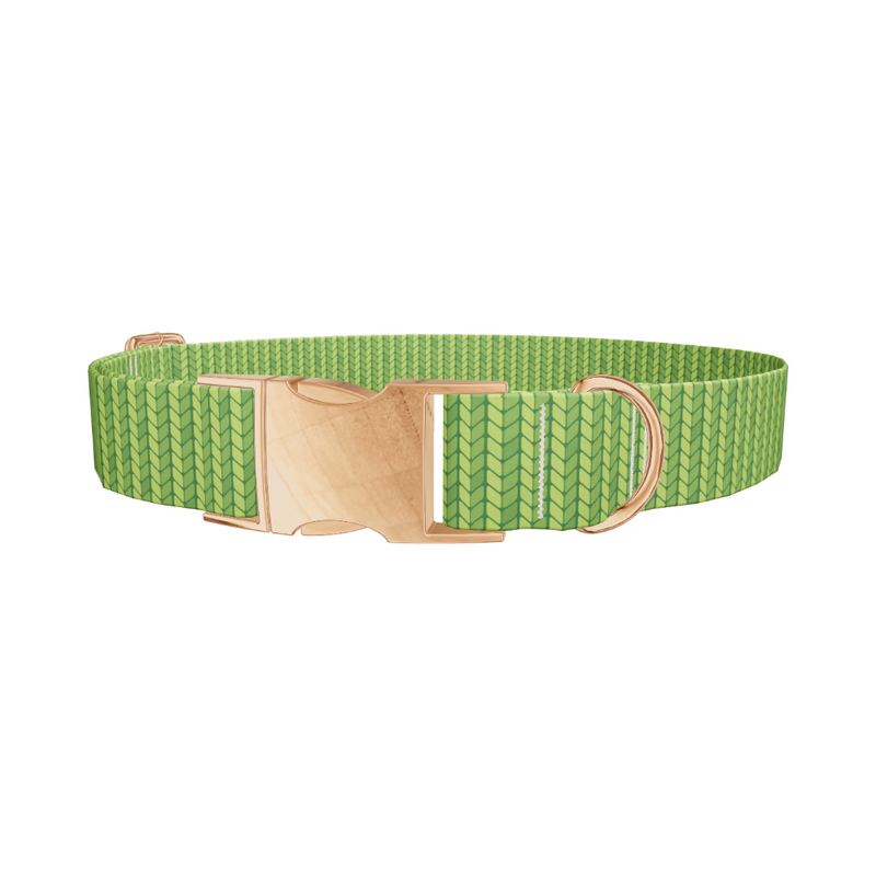 Geometric Knit Pattern Dog Collar