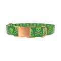 Green Skull Pattern Dog Collar - Thumbnail 2