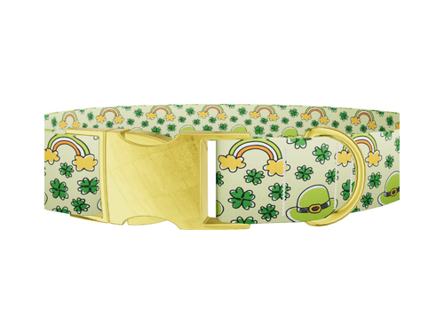 Leprechaun Hat and Clover Dog Collar
