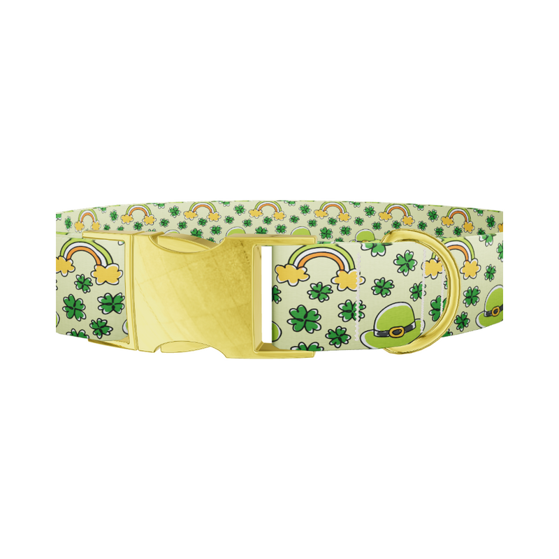 Leprechaun Hat and Clover Dog Collar