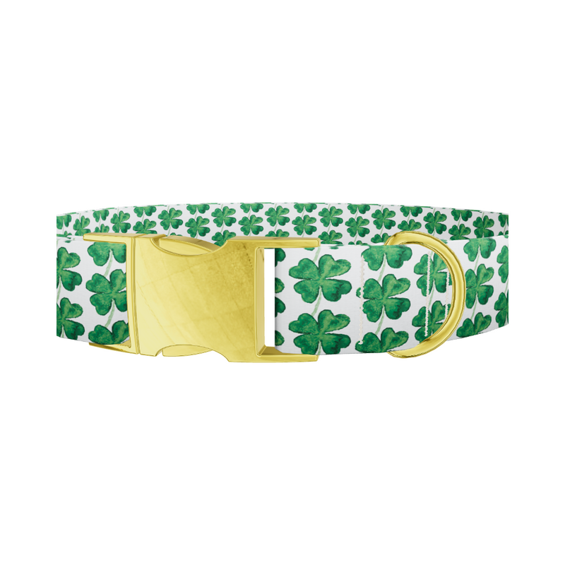 Dark Clover Pattern Dog Collar