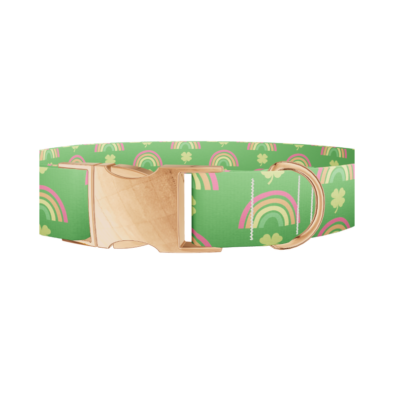 Shamrock Rainbow Dog Collar