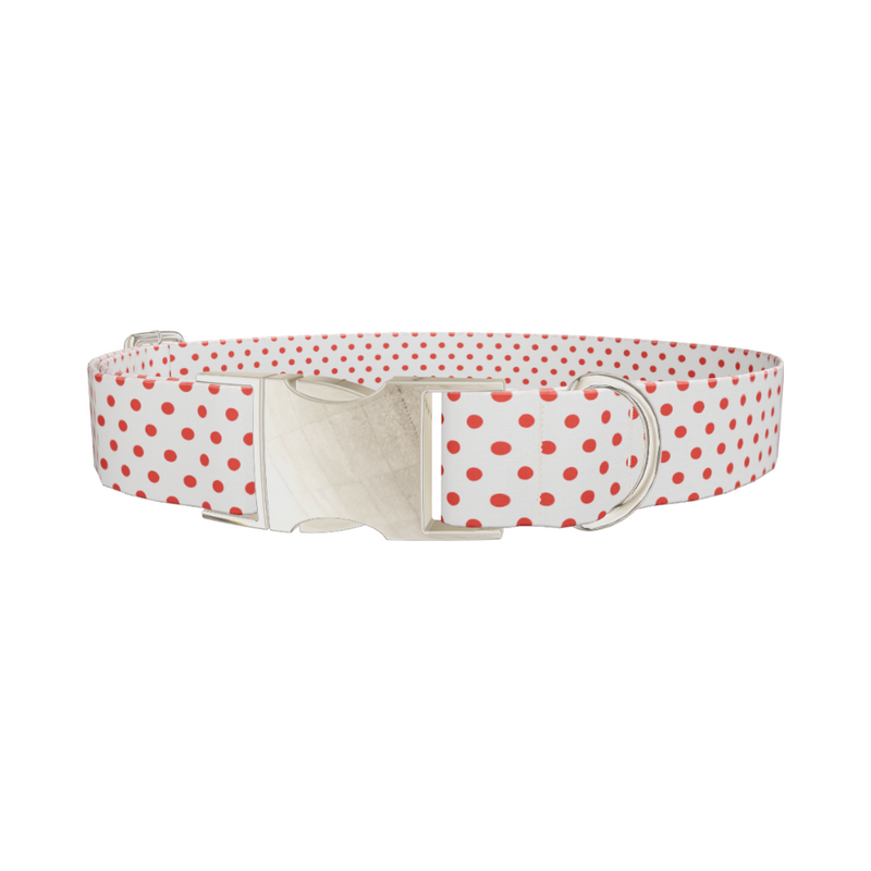 Red Dot Pattern Dog Collar