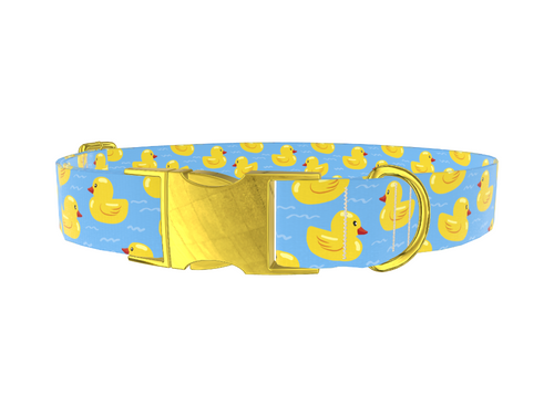 Yellow Duck Dog Collar