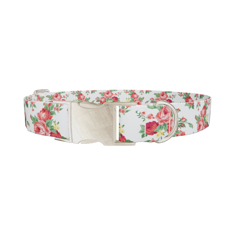 Pink Rose Garden Dog Collar