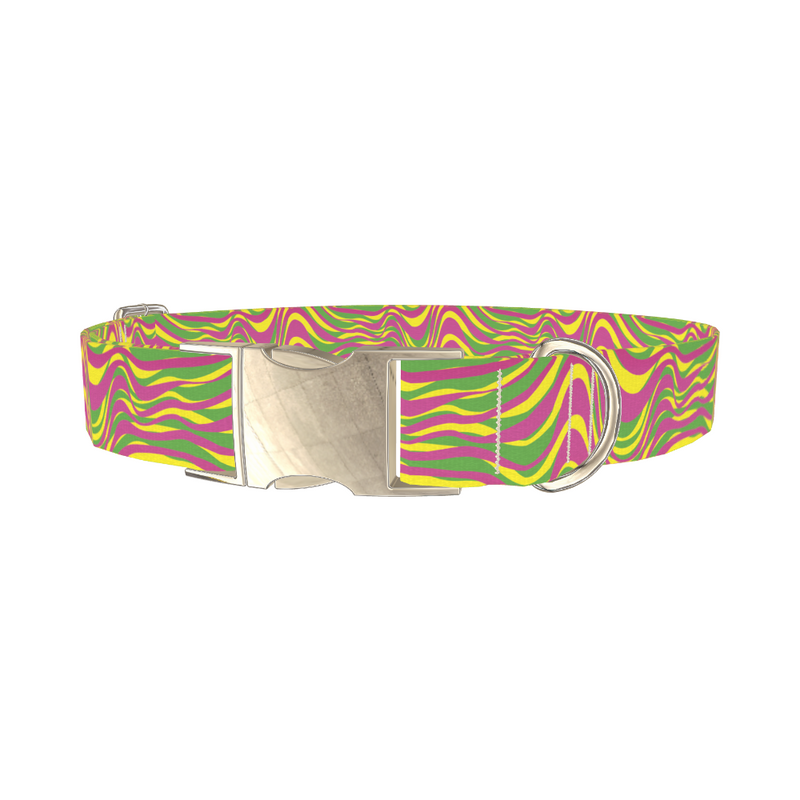 Colorful Wave Pattern Dog Collar