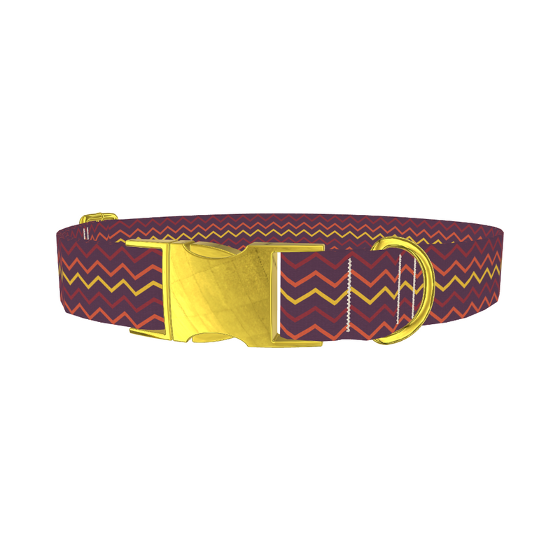 Multicolor Zigzag Dog Collar