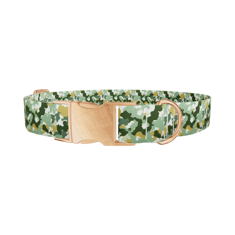 Green Army Camo Dog Collar