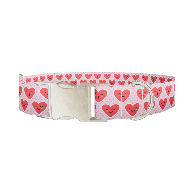 Polka Dot Heart Dog Collar