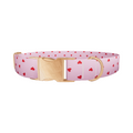 Red Heart Pink Background Dog Collar - Thumbnail 2