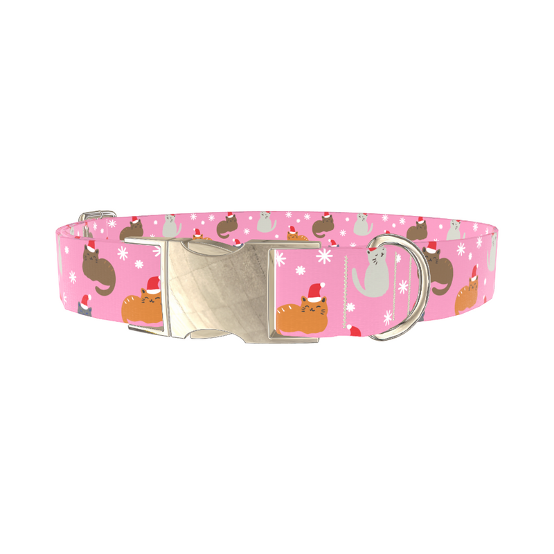 Santa Cat Pattern Dog Collar